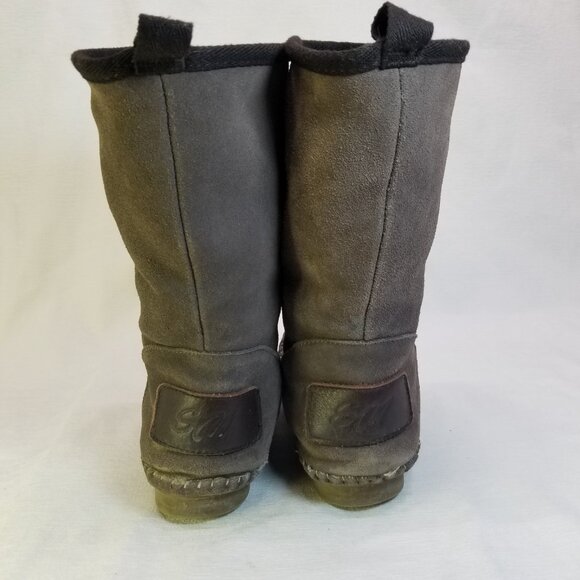 Soft Moc Women's Boots Gray Suede Pull On Boots Size 7 - Picture 5 of 9